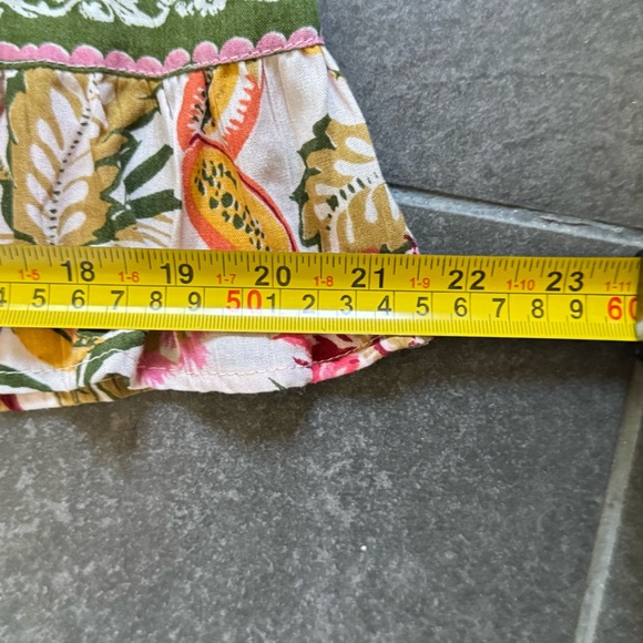 Angie pants M Multicolor Floral Wide Leg beachy coastal vacation festival boho - Picture 12 of 12